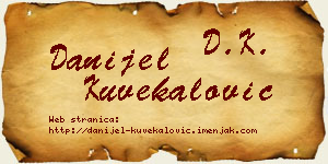 Danijel Kuvekalović vizit kartica